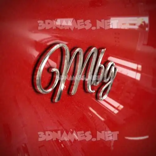 mbg in Car Paint style - 3D name wallpaper mbg in Car Paint style - 3D name wallpaper