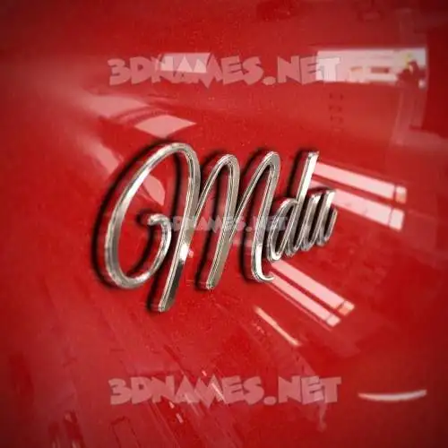 mdu in Car Paint style - 3D name wallpaper mdu in Car Paint style - 3D name wallpaper