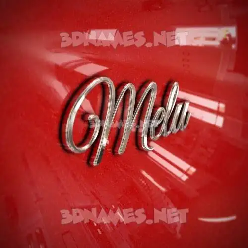 melu in Car Paint style - 3D name wallpaper melu in Car Paint style - 3D name wallpaper
