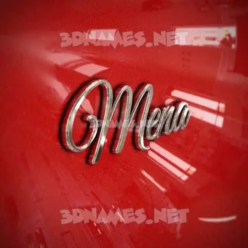 mena in Car Paint style - 3D name wallpaper mena in Car Paint style - 3D name wallpaper