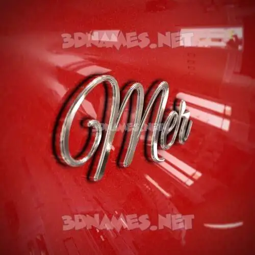 mer in Car Paint style - 3D name wallpaper mer in Car Paint style - 3D name wallpaper