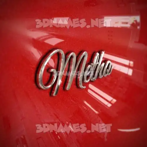 metho in Car Paint style - 3D name wallpaper metho in Car Paint style - 3D name wallpaper