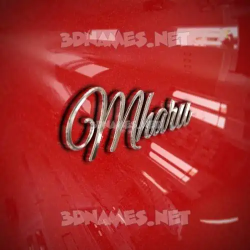 mharu in Car Paint style - 3D name wallpaper