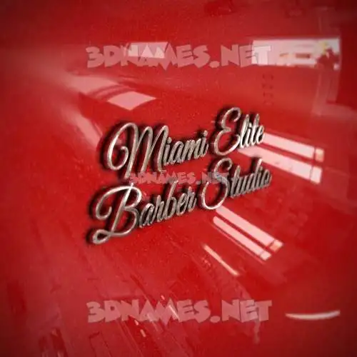 miami elite barber studio in Car Paint style - 3D name wallpaper miami elite barber studio in Car Paint style - 3D name wallpaper