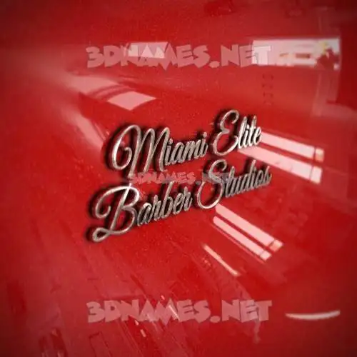 miami elite barber studios in Car Paint style - 3D name wallpaper miami elite barber studios in Car Paint style - 3D name wallpaper