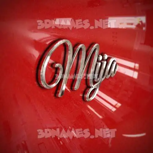 mija in Car Paint style - 3D name wallpaper mija in Car Paint style - 3D name wallpaper
