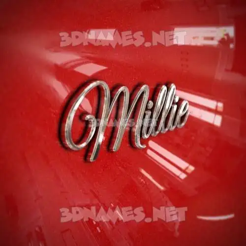 millie in Car Paint style - 3D name wallpaper millie in Car Paint style - 3D name wallpaper