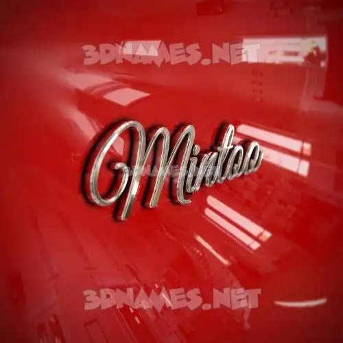 mintoo in Car Paint style - 3D name wallpaper