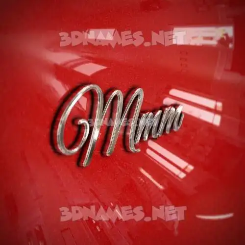 mmm in Car Paint style - 3D name wallpaper mmm in Car Paint style - 3D name wallpaper