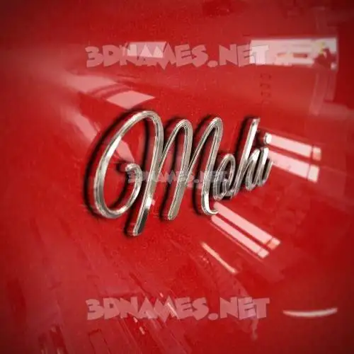 mohi in Car Paint style - 3D name wallpaper
