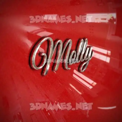 molly in Car Paint style - 3D name wallpaper