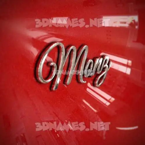 monz in Car Paint style - 3D name wallpaper monz in Car Paint style - 3D name wallpaper