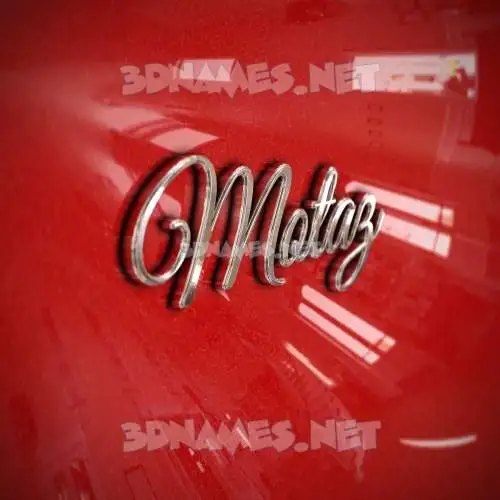 motaz in Car Paint style - 3D name wallpaper