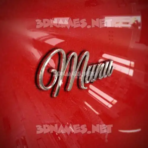 munu in Car Paint style - 3D name wallpaper munu in Car Paint style - 3D name wallpaper