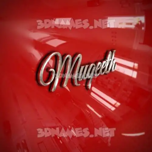 muqeeth in Car Paint style - 3D name wallpaper muqeeth in Car Paint style - 3D name wallpaper