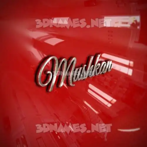 mushkan in Car Paint style - 3D name wallpaper mushkan in Car Paint style - 3D name wallpaper