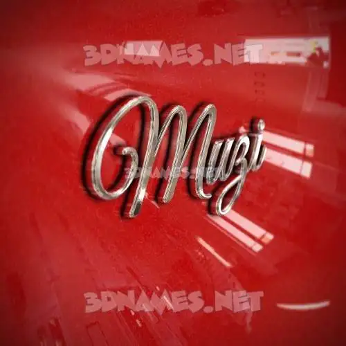 muzi in Car Paint style - 3D name wallpaper muzi in Car Paint style - 3D name wallpaper