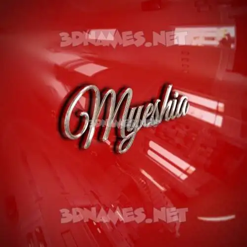 myeshia in Car Paint style - 3D name wallpaper myeshia in Car Paint style - 3D name wallpaper