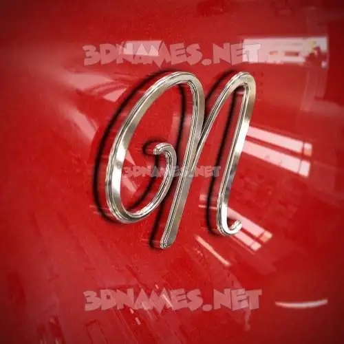 n in Car Paint style - 3D name wallpaper n in Car Paint style - 3D name wallpaper
