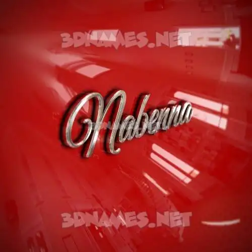 nabenna in Car Paint style - 3D name wallpaper