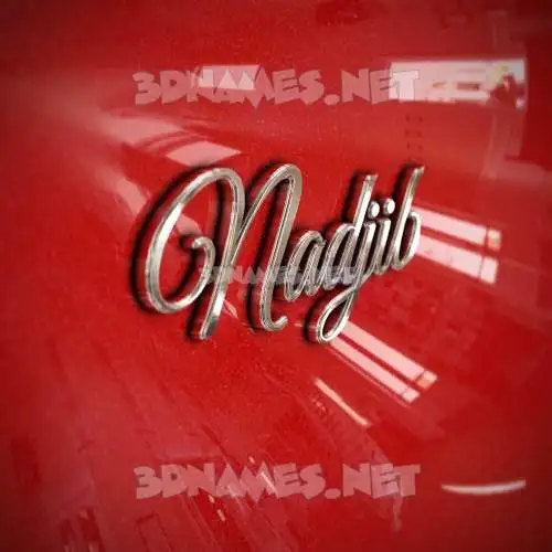 nadjib in Car Paint style - 3D name wallpaper