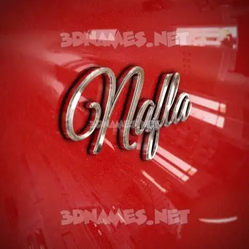 nafla in Car Paint style - 3D name wallpaper nafla in Car Paint style - 3D name wallpaper