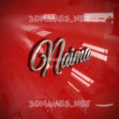 naima in Car Paint style - 3D name wallpaper
