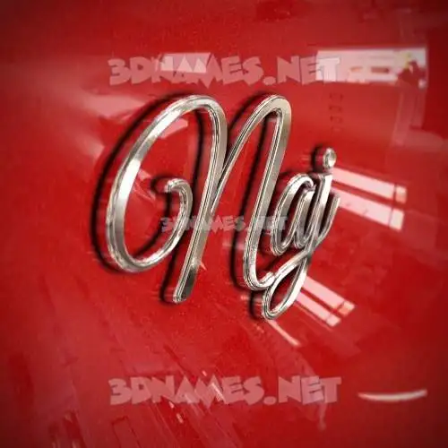 naj in Car Paint style - 3D name wallpaper naj in Car Paint style - 3D name wallpaper