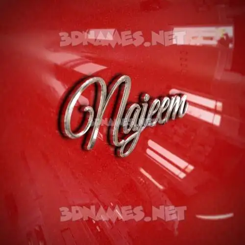najeem in Car Paint style - 3D name wallpaper