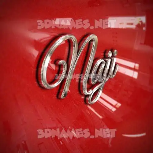 naji in Car Paint style - 3D name wallpaper naji in Car Paint style - 3D name wallpaper