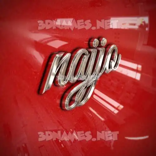 najjo in Car Paint style - 3D name wallpaper najjo in Car Paint style - 3D name wallpaper