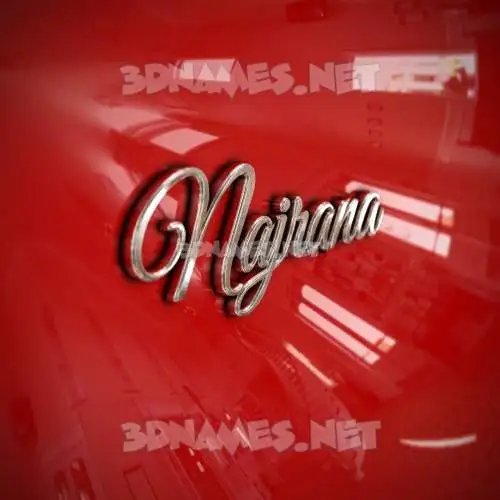 najrana in Car Paint style - 3D name wallpaper