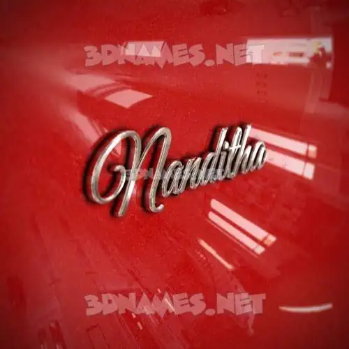 nanditha in Car Paint style - 3D name wallpaper