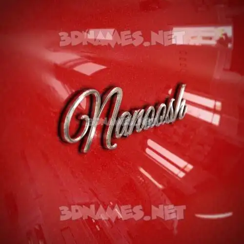 nanoosh in Car Paint style - 3D name wallpaper
