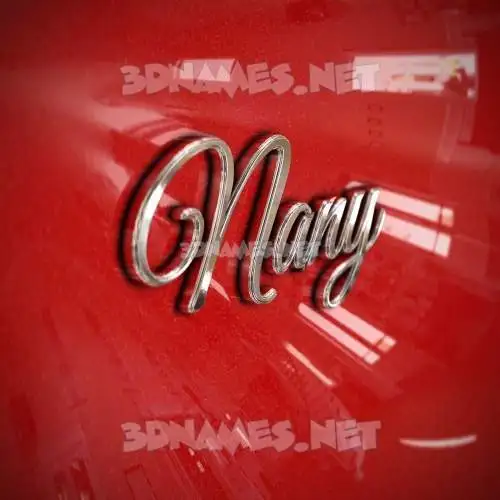 nany in Car Paint style - 3D name wallpaper