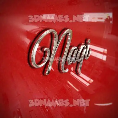naqi in Car Paint style - 3D name wallpaper