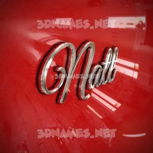 natt in Car Paint style - 3D name wallpaper natt in Car Paint style - 3D name wallpaper