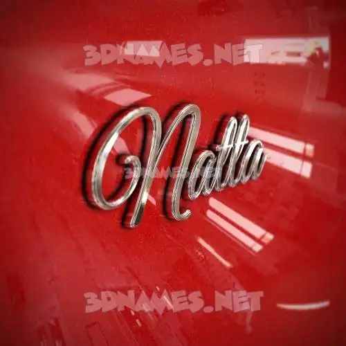 natta in Car Paint style - 3D name wallpaper natta in Car Paint style - 3D name wallpaper