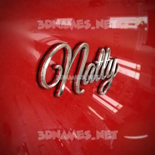 natty in Car Paint style - 3D name wallpaper
