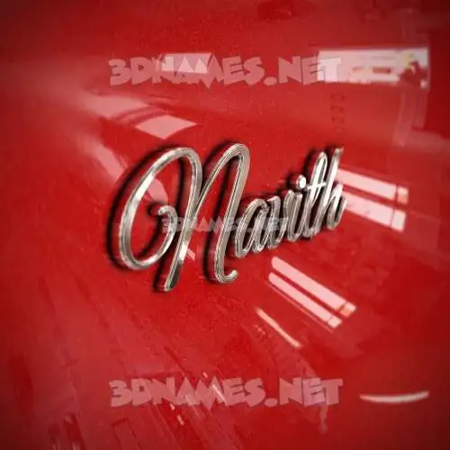 navith in Car Paint style - 3D name wallpaper