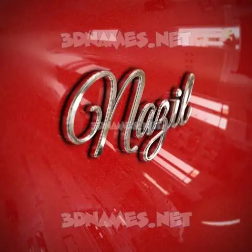 nazil in Car Paint style - 3D name wallpaper