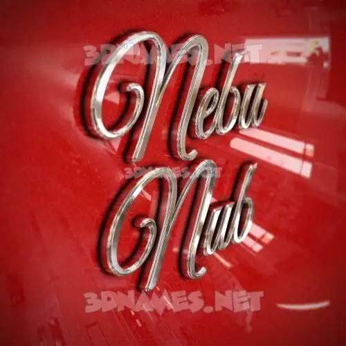 nebu nub in Car Paint style - 3D name wallpaper nebu nub in Car Paint style - 3D name wallpaper