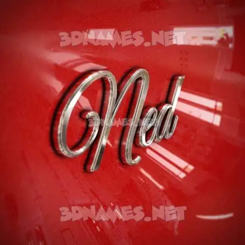 ned in Car Paint style - 3D name wallpaper