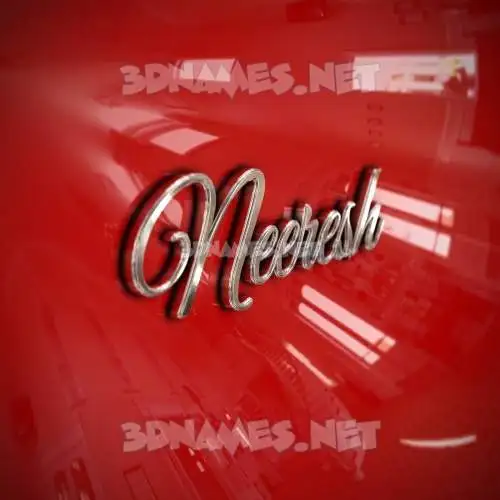 neeresh in Car Paint style - 3D name wallpaper