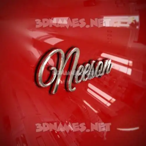 neeson in Car Paint style - 3D name wallpaper