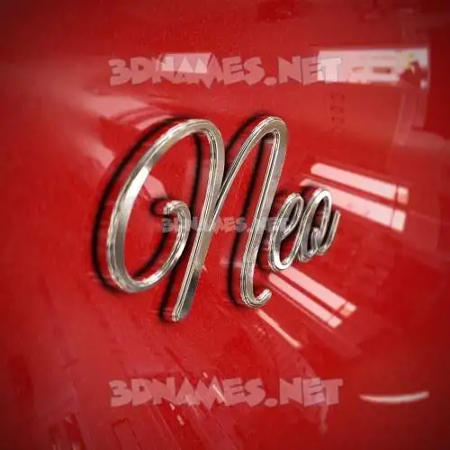 neo in Car Paint style - 3D name wallpaper neo in Car Paint style - 3D name wallpaper