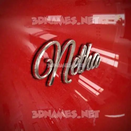 netha in Car Paint style - 3D name wallpaper netha in Car Paint style - 3D name wallpaper