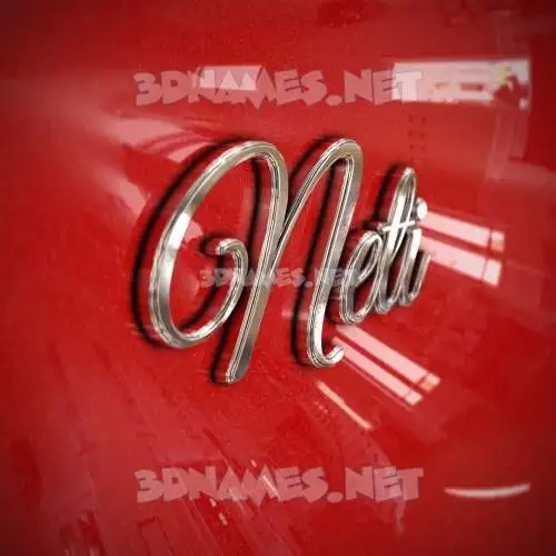neti in Car Paint style - 3D name wallpaper neti in Car Paint style - 3D name wallpaper