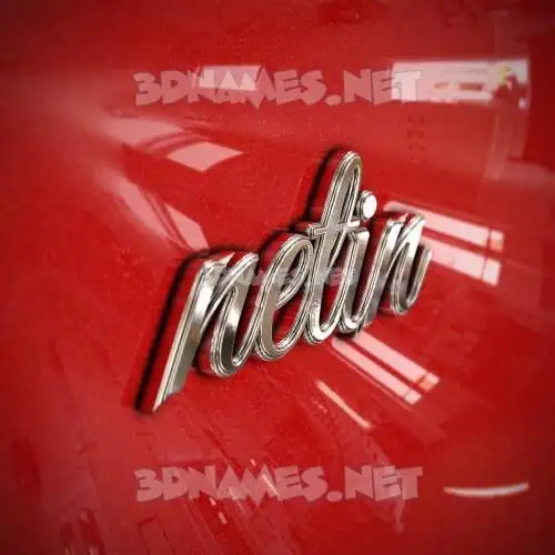 netin in Car Paint style - 3D name wallpaper netin in Car Paint style - 3D name wallpaper