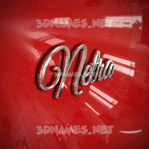 netra in Car Paint style - 3D name wallpaper netra in Car Paint style - 3D name wallpaper